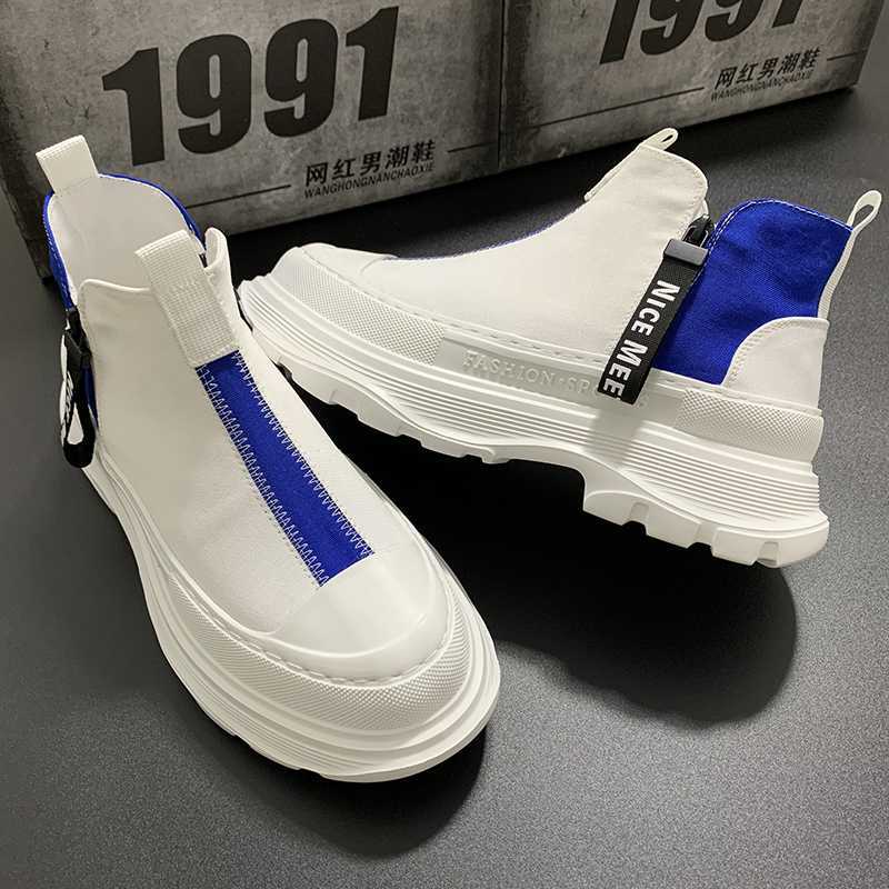 Men's Lightweight High-Top Fashion Leather Shoes