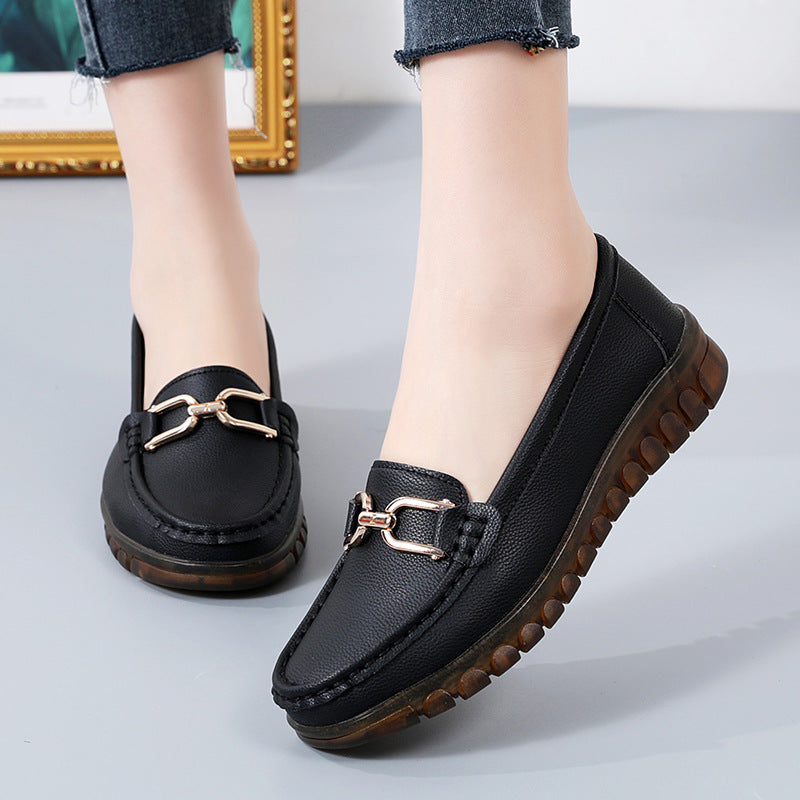 2023 Spring Women's Soft Casual Loafers with Metal Detail