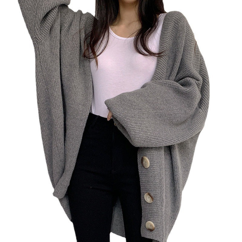 Casual Women's Cardigan with Lantern Sleeves (New)
