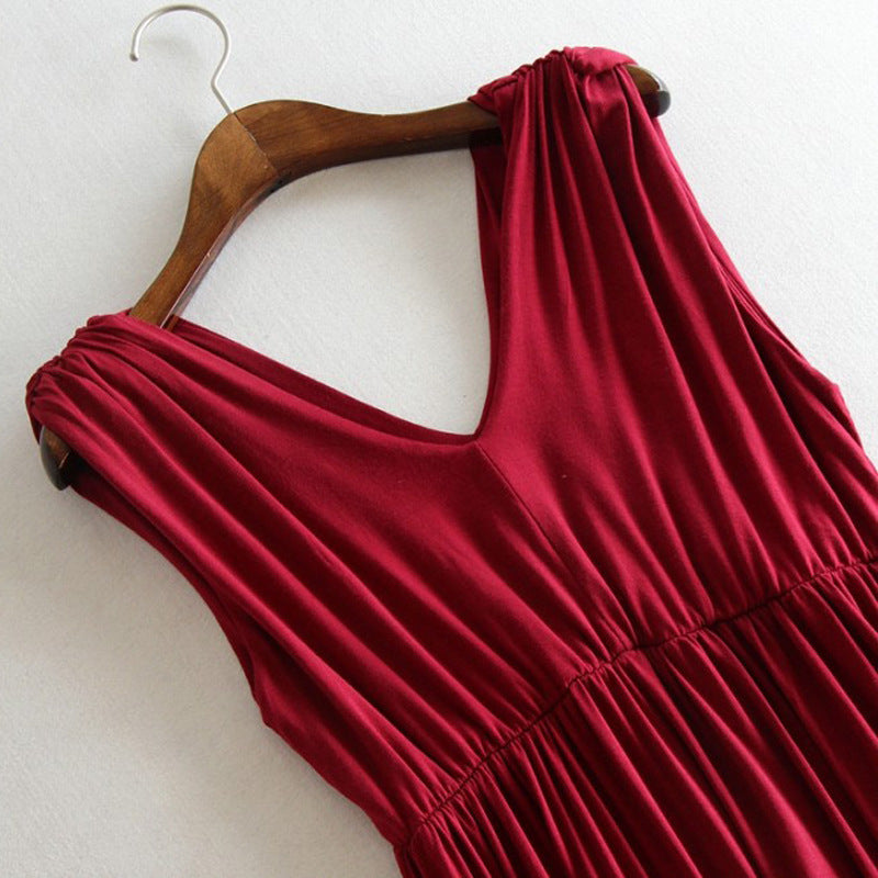 Summer Fashion Modal Loose Sleeveless Long Dress