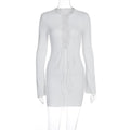 2023 Autumn European Style Long Sleeve Bodycon Dress