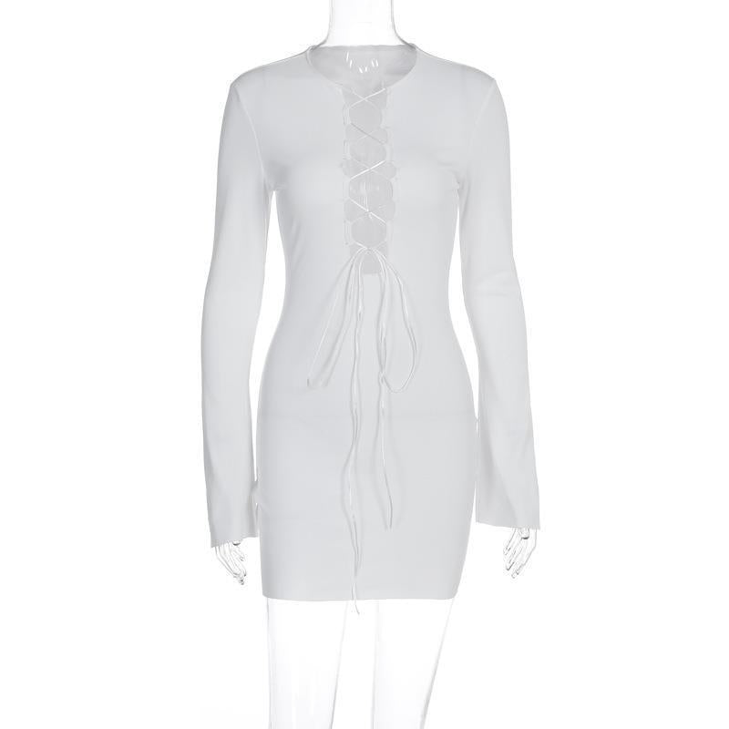 2023 Autumn European Style Long Sleeve Bodycon Dress