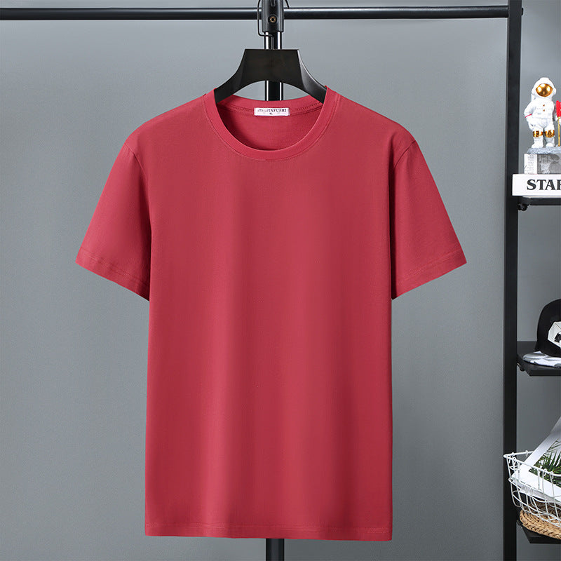 Spring Men's Round Neck Loose Plus Size T-shirt
