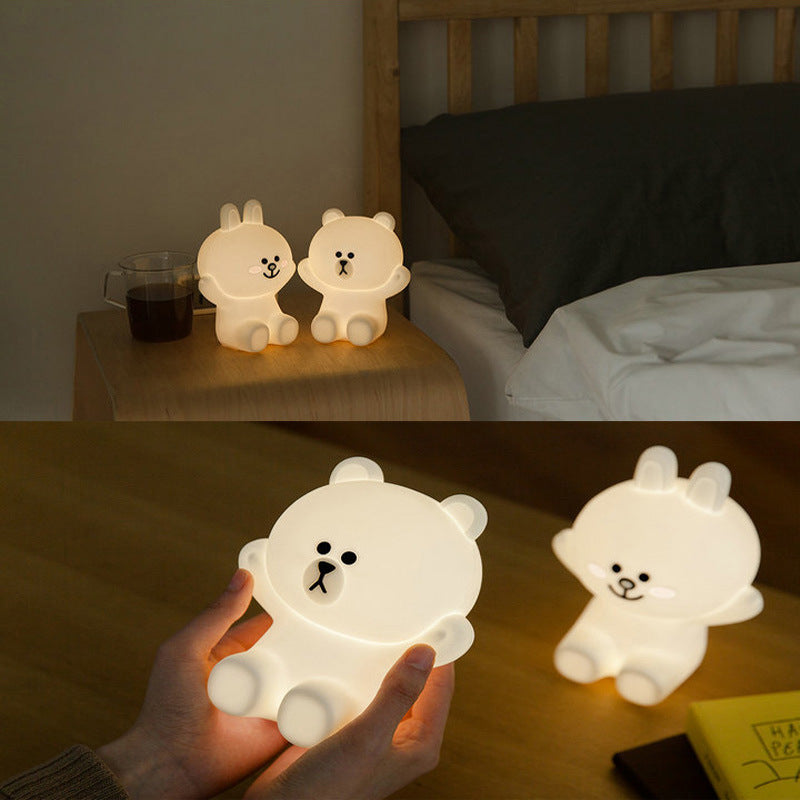 Brown Bear Bedroom Cute LED Night Light for Home