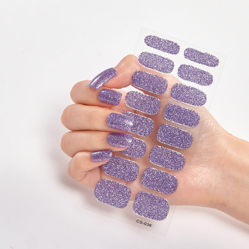 16-Color Solid Nail Stickers for Elegant Designs