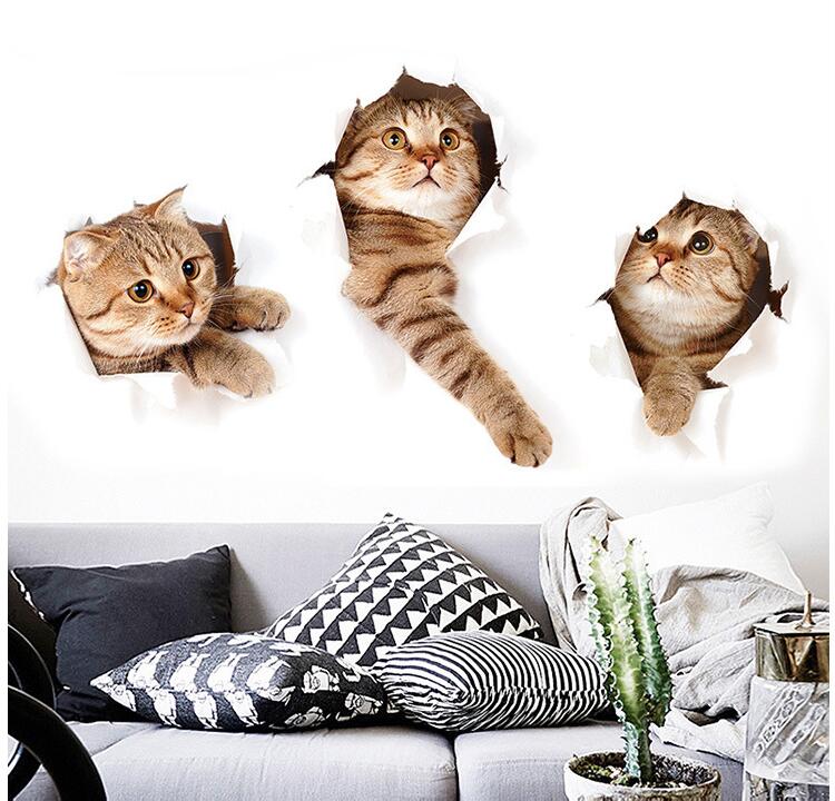 Cat Wall Stickers for Living Room Decoration