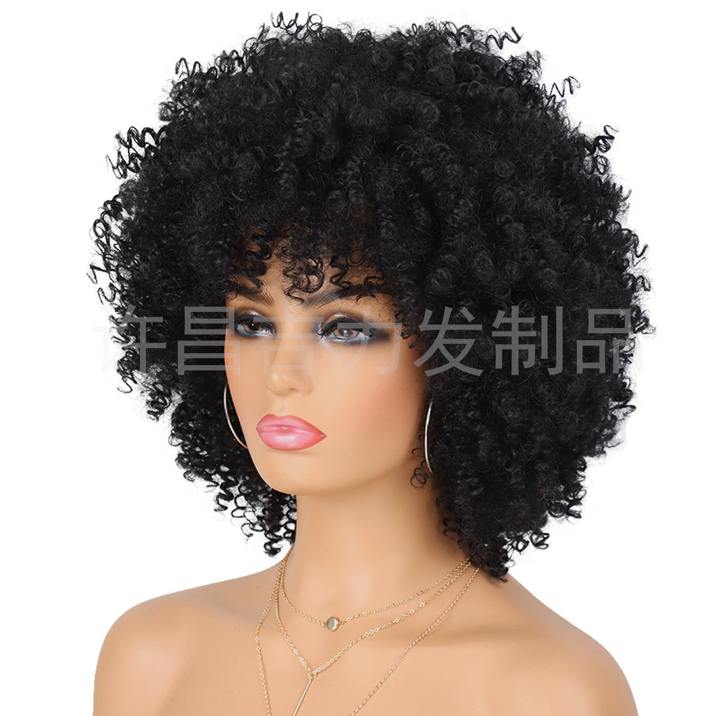 Afro Curly Wig Short Length for Cross-Border Style