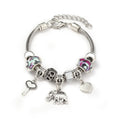 Fashionable DIY Bracelet with Alloy Beads and Glass Styles