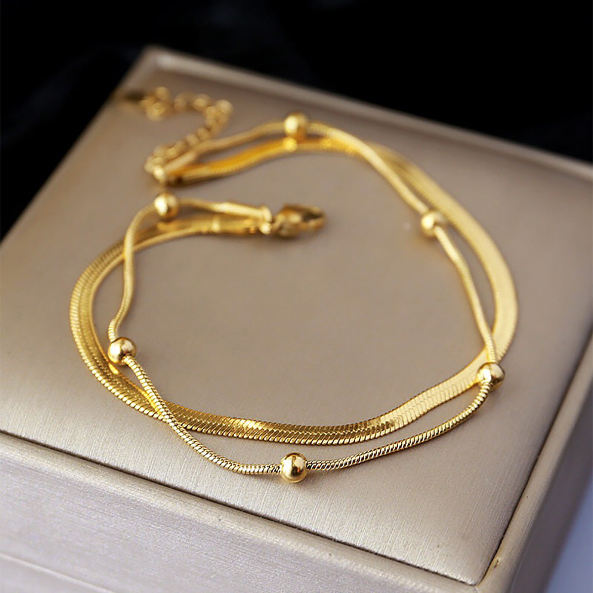 Minimalist 18K Gold Plated Bracelet for Women