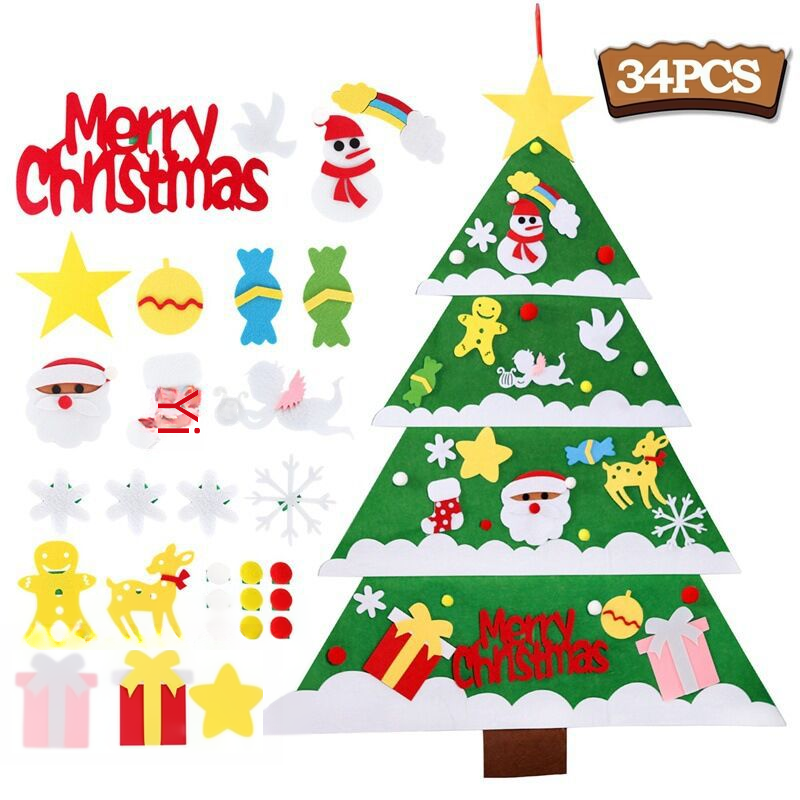 Felt Christmas Tree - DIY 3D Decoration for Holidays