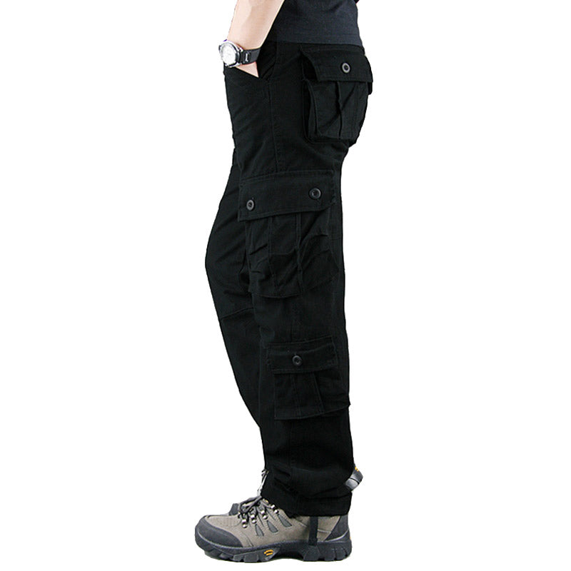 Khaki Military Cargo Pants for Men - Casual Tactical Wear