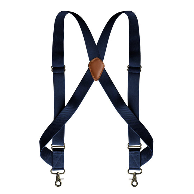 Adjustable Heavy Duty Men's Solid Color Suspenders