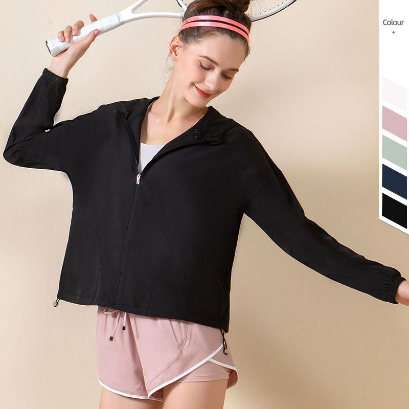 Women's Spring Summer UV Protection Loose Hoodie Jacket
