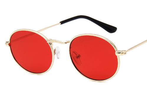 Retro Colorful Ocean Frame Metal Sunglasses for Fashion