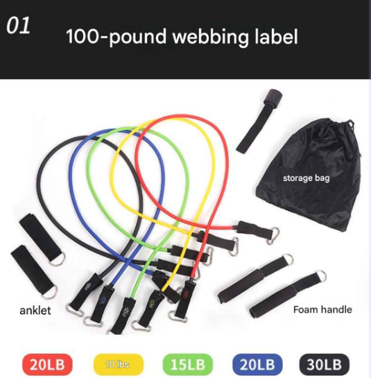 11-Piece Resistance Bands Fitness Kit
