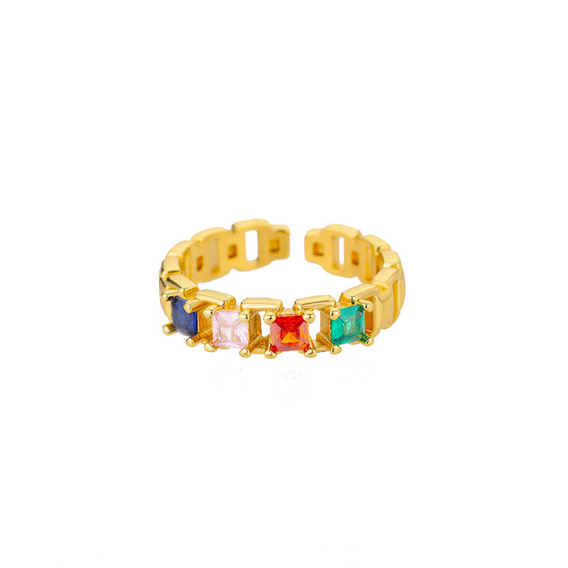 Trendy Geometric Zirconia Stackable Ring Jewelry