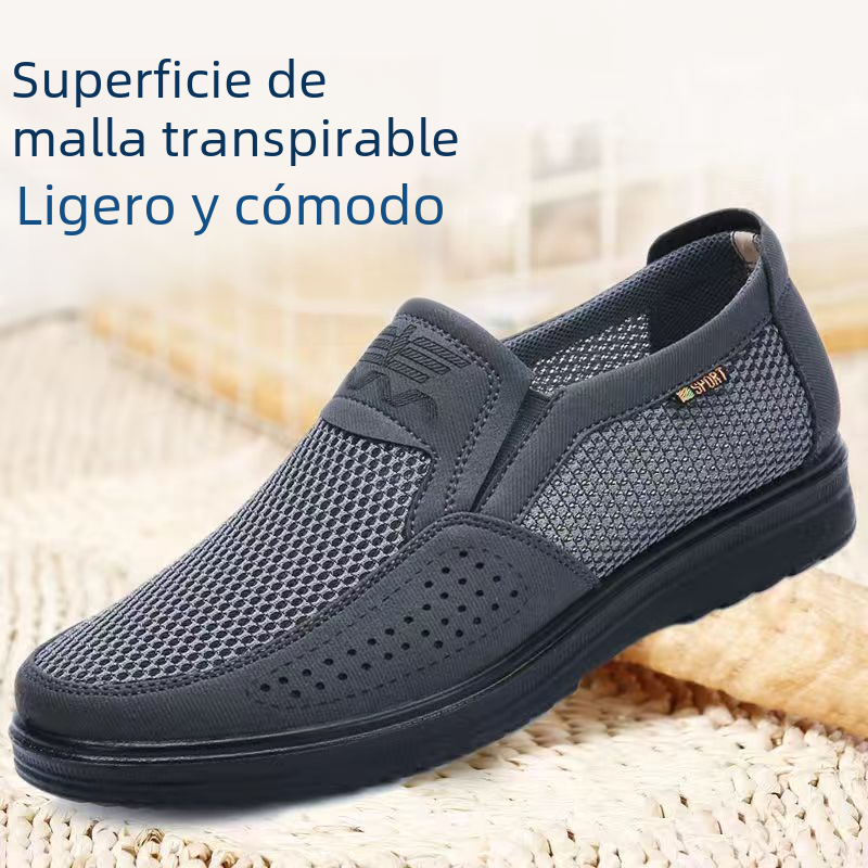 Summer Casual Men's Mesh Shoes - Breathable Beijing Style