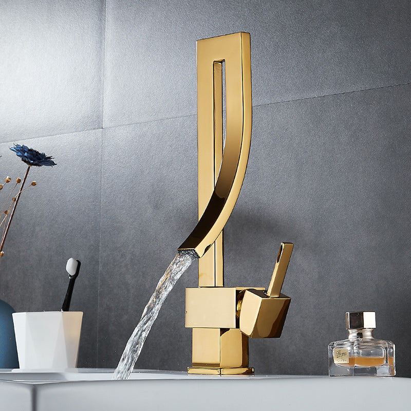 Modern Gold Rotating Kitchen Sink Faucet (All Copper)
