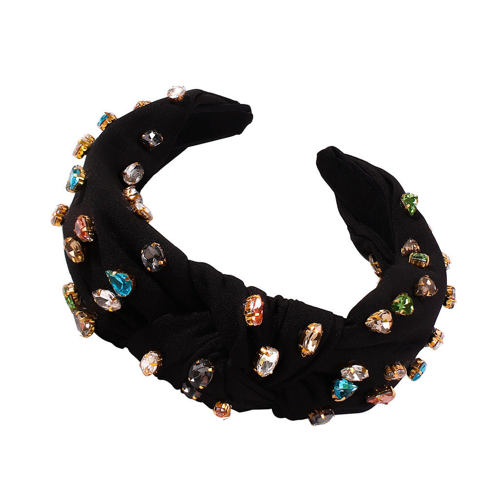 F2210 High-Quality Rhinestone Fabric Headband for Women