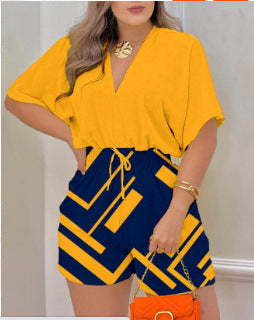 2023 Spring Summer Women's Casual V-Neck Jumpsuit