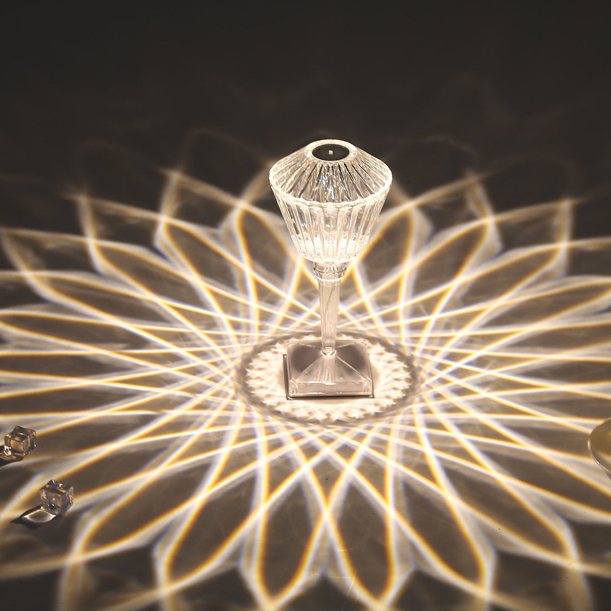 Crystal Table Lamp for Bedroom Decor with Romantic Ambiance
