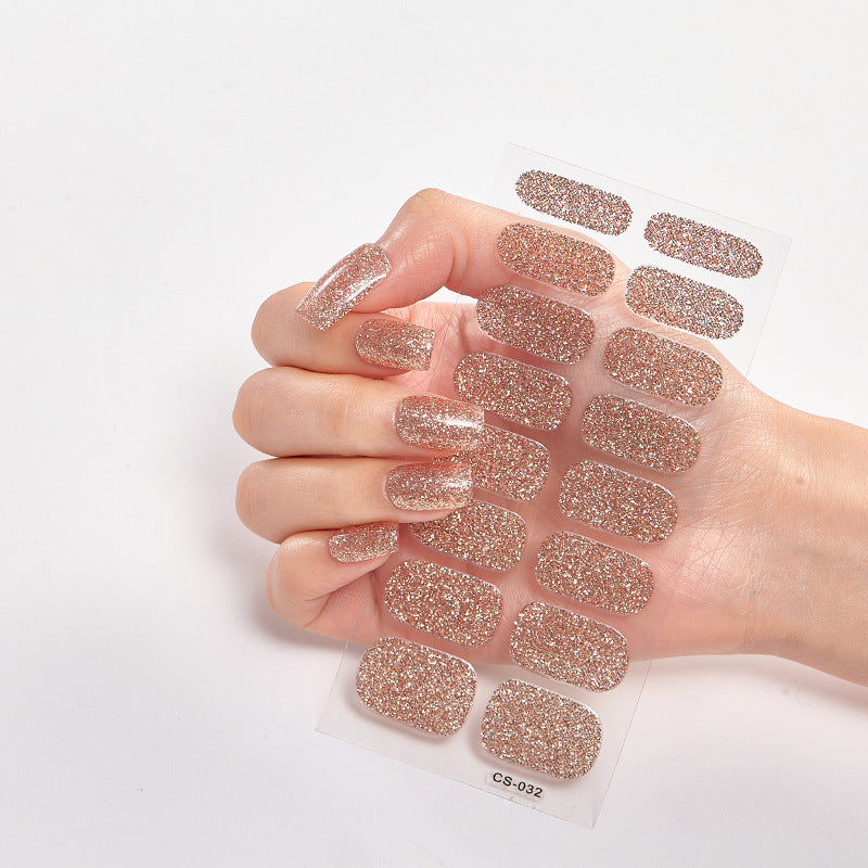16-Color Solid Nail Stickers for Elegant Designs
