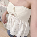 2022 Fashionable Casual Knitted Embroidered Top
