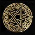 Pentagram Tarot Cloth with Velvet Print (Single Piece)