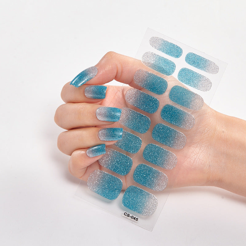 16-Color Solid Nail Stickers for Elegant Designs