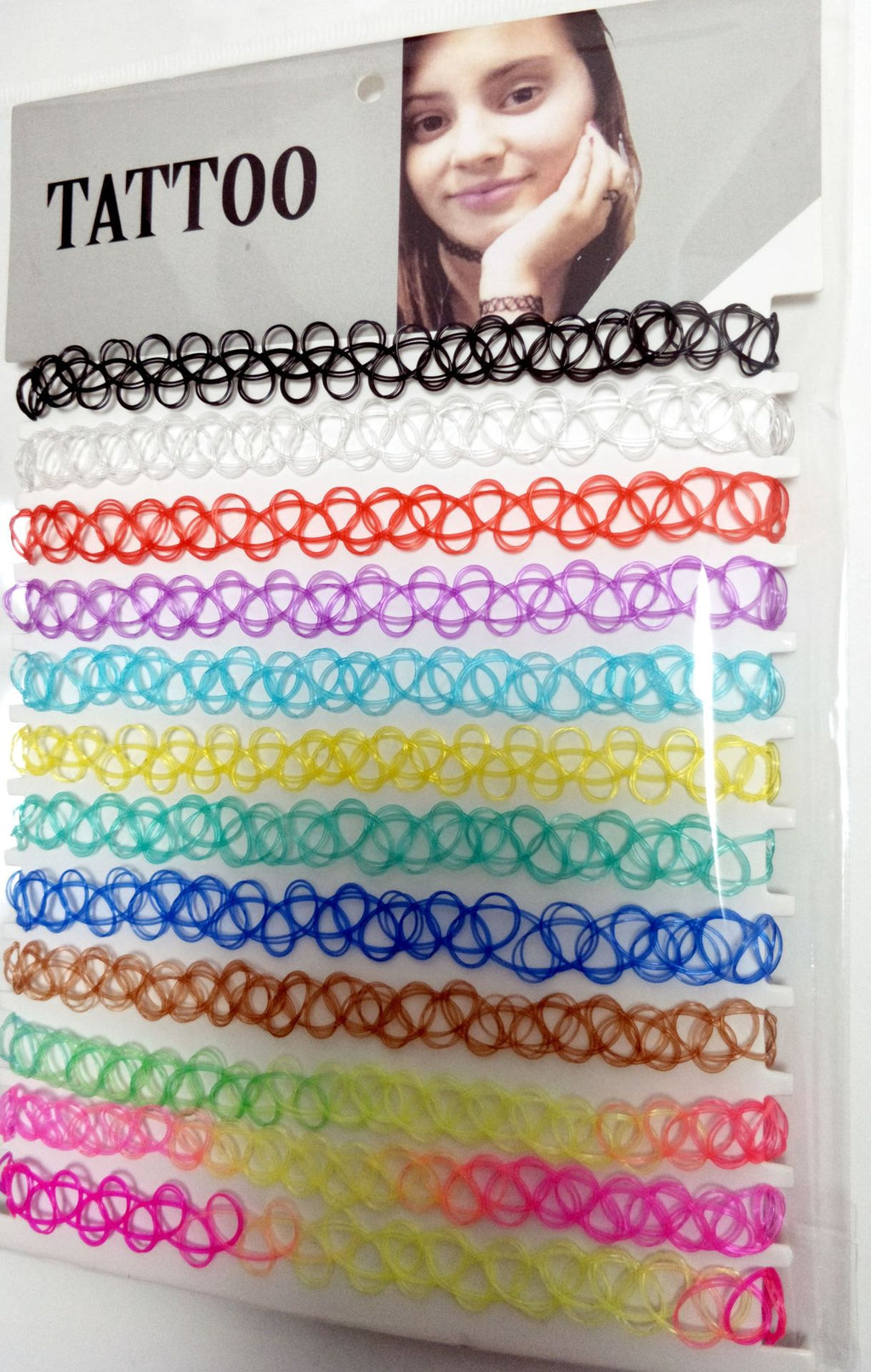 Handmade Woven Fishing Line Tattoo Choker Necklace Set