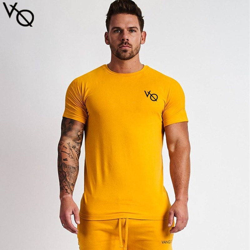 2022 Men's Muscle Fitness Cotton T-Shirt for Running