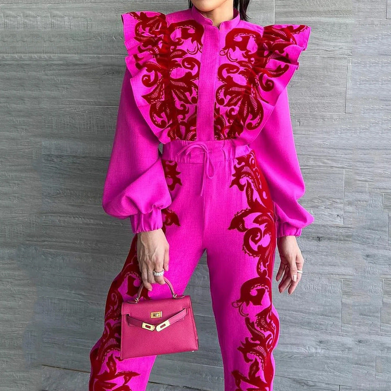 2023 Women's Fashion Long Sleeve Two-Piece Set