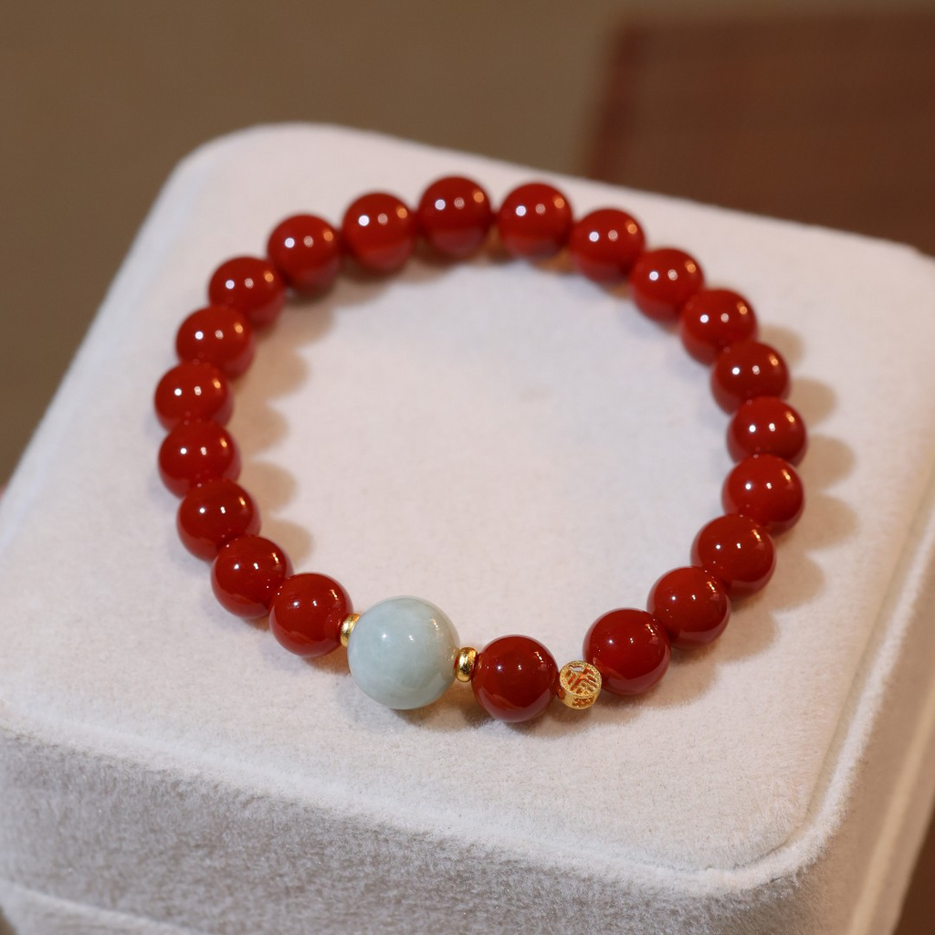 Single-loop Agate String with Lutong Accessory
