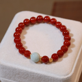 Single-loop Agate String with Lutong Accessory