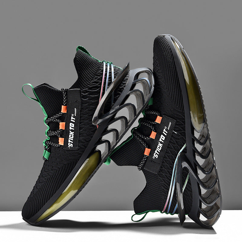Men's Running Shoes - Stylish Lightweight Knit Sneakers
