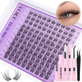 ALICE Natural Lash Extensions Kit Invisible Band Lash Clusters Kit Wispy10-14mm Eyelash Extensions C Curl Individual Cluster Lashes Kit with Lash Remover DIY at Home