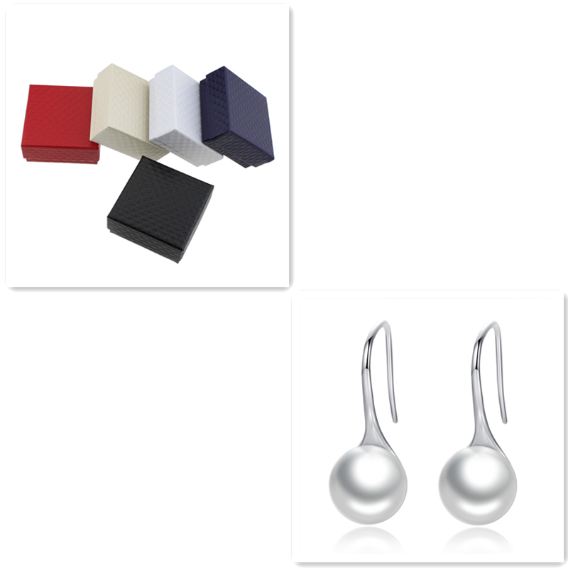 Women's Silver Pearl Earrings with Shell Studs