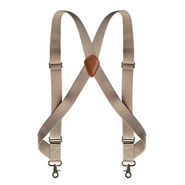 Adjustable Heavy Duty Men's Solid Color Suspenders