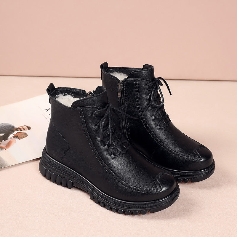 Thick-Soled Women's Winter Martin Boots with Fur 2024