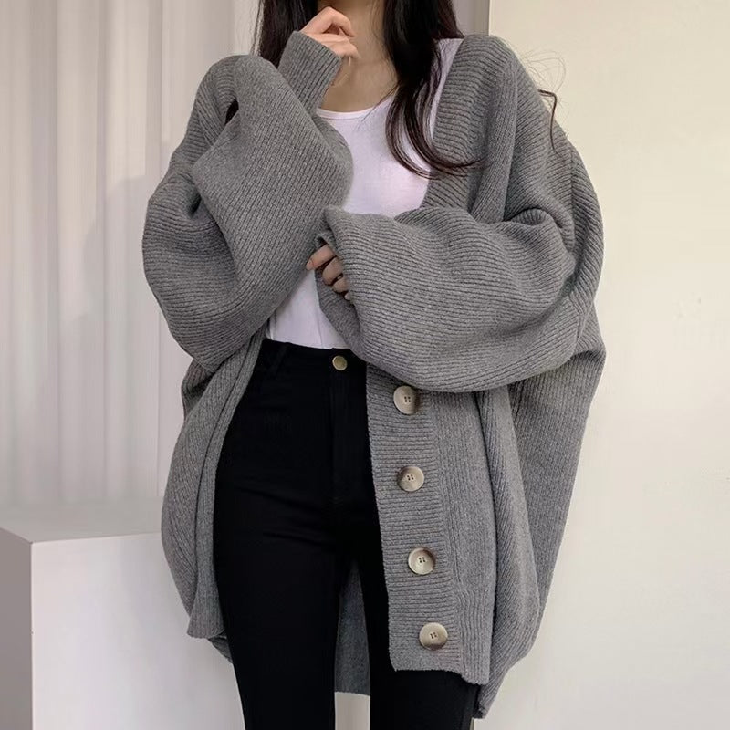 Casual Women's Cardigan with Lantern Sleeves (New)