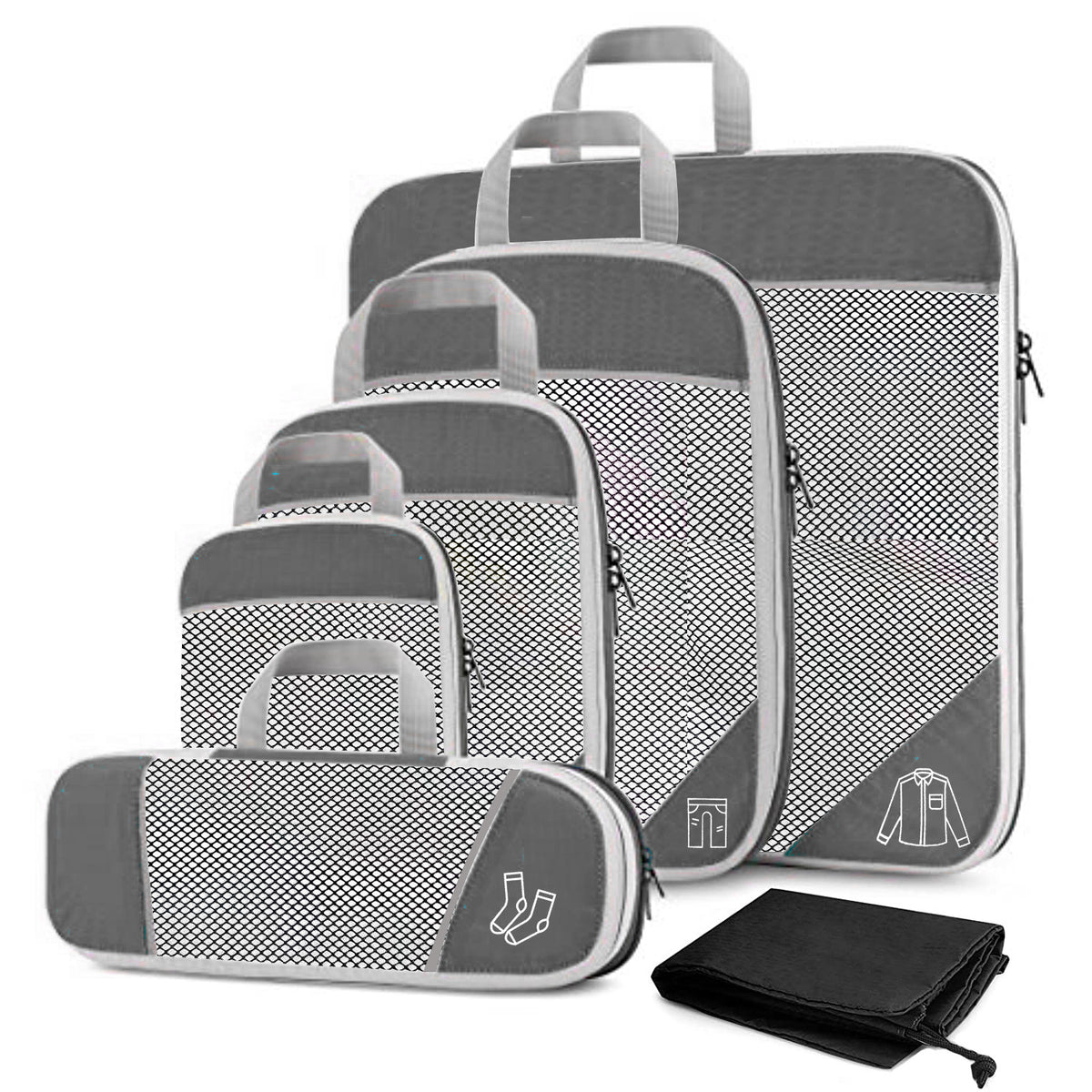 Lightweight Travel Storage Organizer Set with Shoe Bag