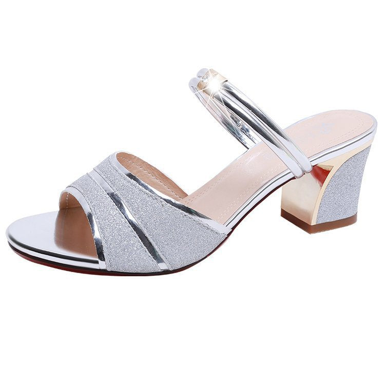 Summer Women's Chunky Heel Open-Toe Sandals