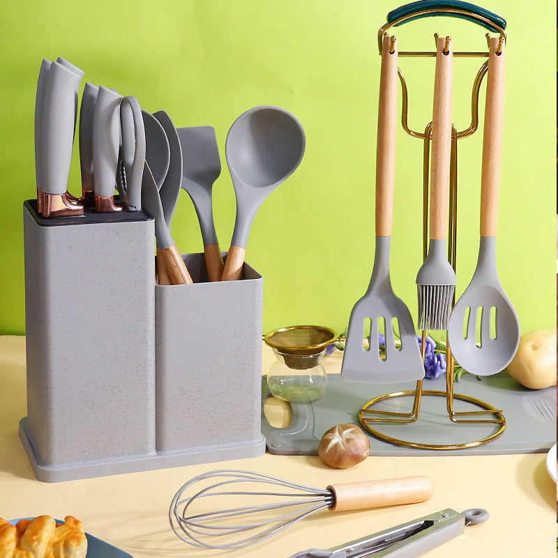 19-Piece Non-Stick Silicone Kitchen Utensil Set
