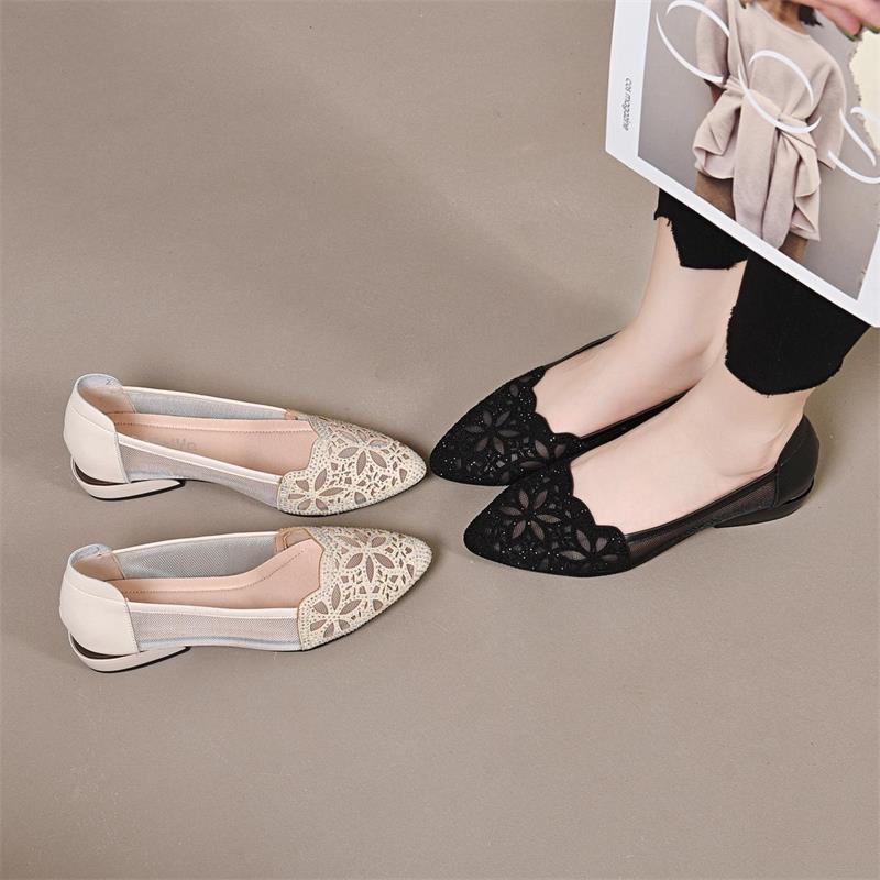 Women's Summer Soft Bottom Mesh Sandals with Chunky Heels
