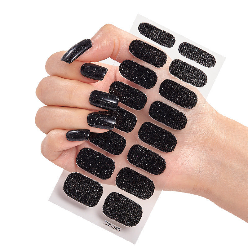 16-Color Solid Nail Stickers for Elegant Designs