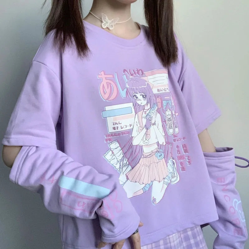 Cute Summer T-Shirt with Arm Sleeves