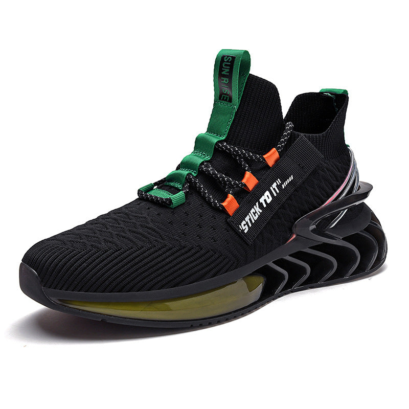 Men's Running Shoes - Stylish Lightweight Knit Sneakers