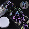 10 Styles 4*100CM Flame Nail Stickers for Women
