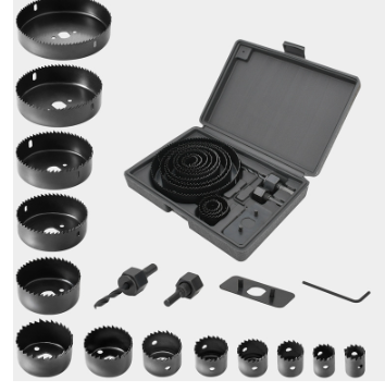 11-Piece Set of Plastic Hole Saws for Drywall