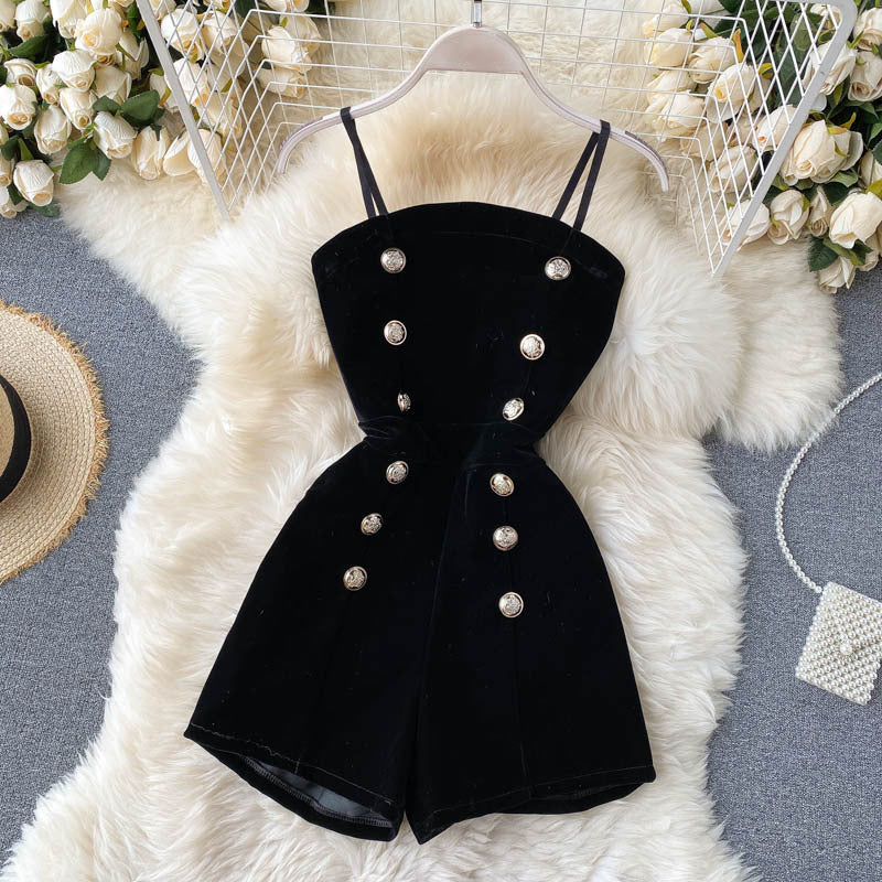 Korean Style Autumn Lace Top and Wide-Leg Jumpsuit Set